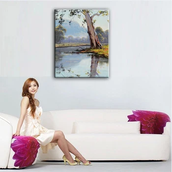 Roku gleznots eļļas glezna Mājās apdare, augstas kvalitātes ainavu glezniecība bildes DM16071935