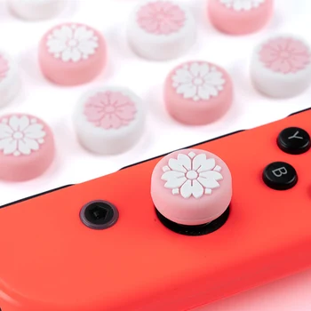 Sakura Silikona Īkšķi Satver Nintendo Slēdzis JoyCon Kontrolieris Gadījumā Kursorsviru Segtu Šūpuļzirgs Klp Nintendo Slēdzis Piederumi