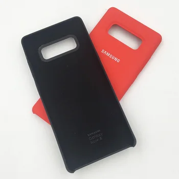 Samsung 8. Piezīme Gadījumā, ja Sākotnējā Šķidruma Silikona Vāciņu Galaxy Note8 N950 N950F N9500 Aizsardzības Tālrunis Apvalks Ar Logotipu un Pogas