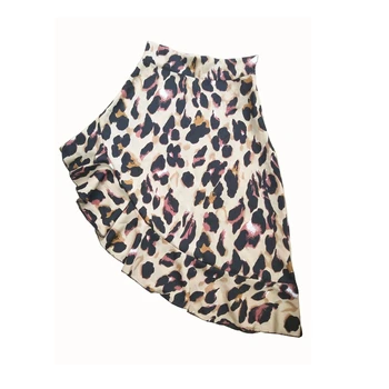Sievietes Augstu Starām. Asimetrisku, Leopards Drukāt Mežģīņu Svārki Sieviešu Ikdienas Modē Hig Iela Svārki Puse Clubwear Femme