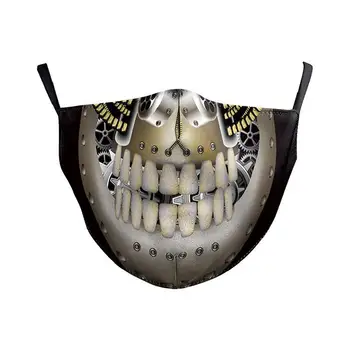 Smaids, Mutes 3d Iespiesti Sejas Maska Pieaugušajiem, kas Nav Vienreizējās lietošanas Mazgāt Atkārtoti Mutes Maska nepievelk putekļus Halloween Mutes Maska+2gab Filtri