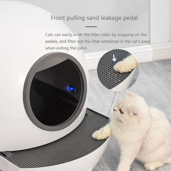 Smart Kaķu Pakaiši Kastē Pilnībā Slēgta Dezodorants, Kaķu Tualetes Automātiskā Šķūrēšana No Fekālijām, Uv Sterilizācija Pet Cat Piederumi