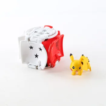 Takara Tomy Pokemon Pikachu Pokeball Automātiski Piepeši Anime Darbības Rādītāji Rotaļlietas Radošo Bērnu Dzimšanas dienas Dāvana