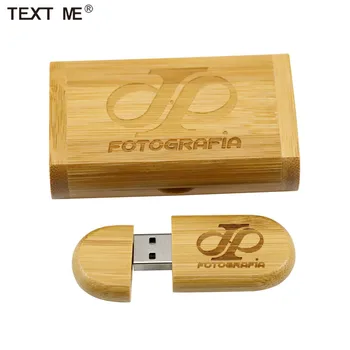 TEKSTA MAN koka +box LOGO drukāt usb flash drive usb 2.0 4GB 8GB 16GB fotogrāfija dāvanu 32GB 64GB USB2.0 pasūtījuma LOGO