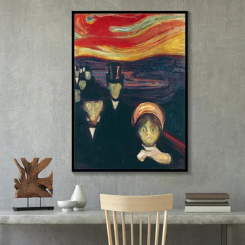 Trauksme 1894 Mākslinieks Edvard Munch Klasiskās Mākslas Reprodukcijas Audekls Drukāt, Glezna, Plakāts, Sienas, Attēlus Viesistaba, Mājas Dekoru