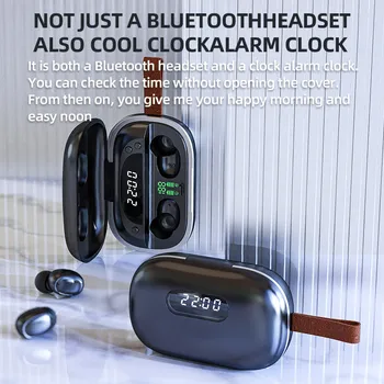 TWS Bluetooth Austiņas Bezvadu Austiņas Sporta Ūdensizturīgs Austiņas pulkstenis ar taimeri signalizācija lukturīti Ar gaismas Mikrofonu