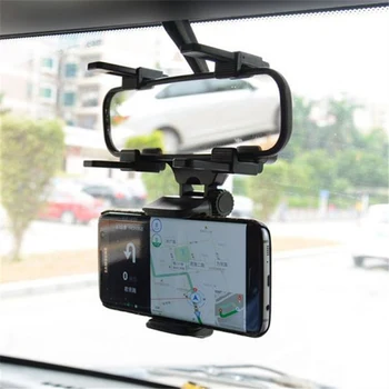 Universāls Regulējams Teleskopiskais Atpakaļskata Spogulis, Telefons, Navigācijas Turētājs Smart Phones Auto Mobilā Telefona Turētājs 360degrees