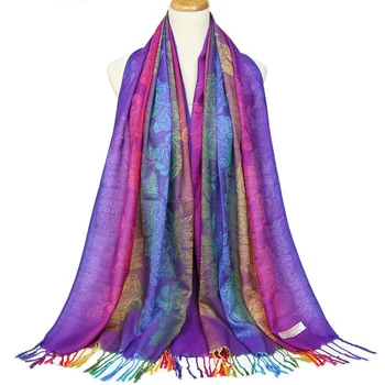 Valsts Dizainparaugu Sieviešu Ziemas Šalli Pashmina Wrap Pavasara Modes Šalles Muffler Liels Pušķis Double Sided Printing Šalle Hijab