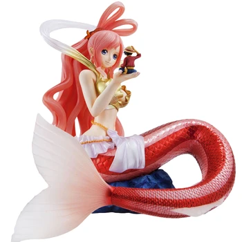 Vienu Gabalu Anime Modelis POP Sirēna Princese Shirahoshi Ar Luffy Rīcības Attēls Statuja Kolekcijas Rotaļlietas Darbvirsmas Apdare Figma