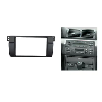 Vienu vai Double Din Radio fascias BMW 3 Sērija E46 1998-2005 DVD Stereo Panelis Dash Mount Pielāgošanas Apdares Komplekts Rāmis CD Bezel