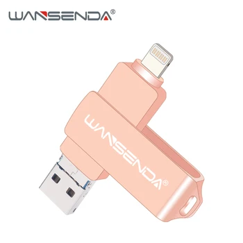 WANSENDA OTG USB 3.0 Flash Drive Pen Drive iOS/Android/GAB 128GB 64GB, 32GB 16GB Pendrive 8GB 3 in 1 Micro USB Memory Stick