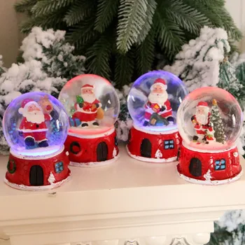 Ziemassvētki Sveķu Mūzikas Sniega Stikla Santa Claus Kristāla Bumbu, Bērnu Sniega Bumbu, Kristāla, Music Box, Ziemassvētku Un Jaunā Gada Dāvanas