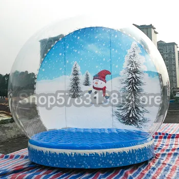 Ziemassvētku Sniega Pasaulē, Uz Pārdošanu Lētu Cenu, Piepūšamās Photo Booth 2m/3m/4m Sniega Pasaulē Cilvēki Iet Iekšā Pielāgota Fona