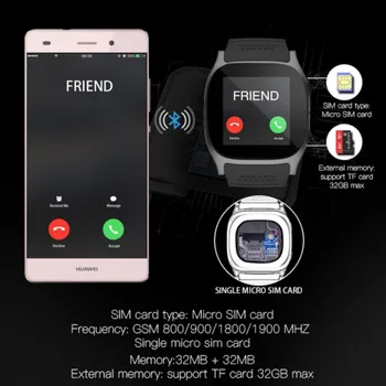 ZSX T8 Smart Skatīties Ar Kameru, Mūzikas Atskaņotāju, Facebook Whatsapp Sync Sms Bluetooth Smartwatch Atbalsta Sim Tf Karti Android