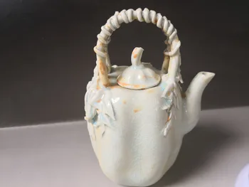 Ķīnas vecās porcelāna Zaļā crackle glazētas porcelāna pods