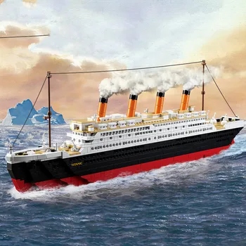 0577 Pilsētas RMS Titanic Laivu Kuģa Nosaka Modeļu Veidošanas Komplekti Bloki 1021pcs DIY Hobiji Izglītības Bērniem, Rotaļlietas Bērniem, Ķieģeļi