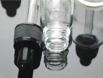 10pcs/daudz 5ml uz 100ml skaidrs, apaļas stikla pudele ar stikla droppers, skolas laboratorijas eksperimentu trauki