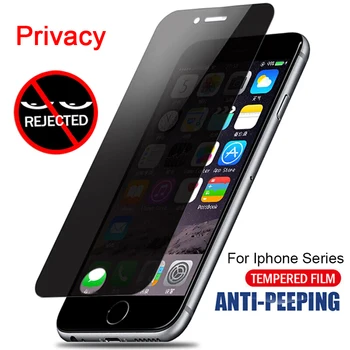 10Pcs Privātuma Rūdīts Stikls iPhone 11 Pro Max Screen Protector For iPhone X XR XS Max 7 8 6S Plus Anti Peeping Aizsargātu Filmu