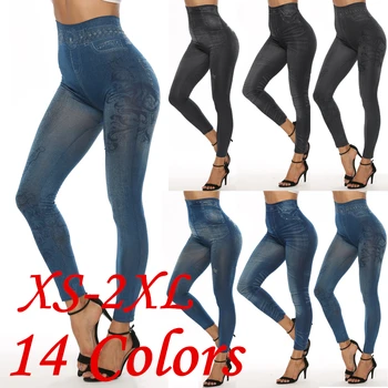 14 Krāsas Legingiem Džinsi Sievietēm Izspēles Kabatas Zīmuli Bikses Slim Jeggings Dāmas Skinny Džinsa Bikses
