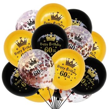 18 30 40 50 60 Happy Birthday Lateksa Balonu Rose Gold Black Baloni Komplekts Pieaugušajiem Dzimšanas Dienas Svinības Apdare Piederumi Gaisa Bumbiņas