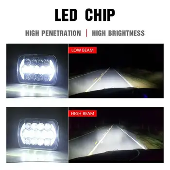 1pc Spožāko 5X7 Collu 105W Taisnstūra LED Lukturu Pikaps Kravas Auto Gaismas H4 Led Objektīva Auto Piederumi Jaunas
