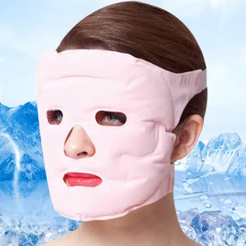 2019 Aukstuma Gēla Sejas Maska Ledus Komprese Zilā Pilnu Sejas Dzesēšanas Maska Anti-Noguruma Palīdzības Pad Ar Aukstu Pack