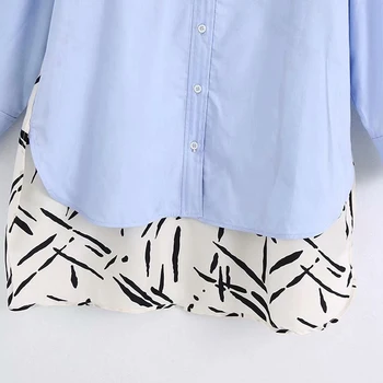 2020. gada Vasaras Sieviešu Modes Blūzes, Krekli, Topi Smock garām Piedurknēm Savienoti Drukāt Zaudēt Sieviešu Ielā Top Apģērbs blusas