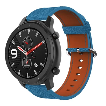 22mm Ādas Siksnu Xiaomi Huami Amazfit VTN 47mm Smart Watch Band Nomaiņa Watchband par Huawei Skatīties GT/Gods Magic