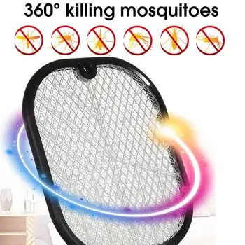 2500-3000V Elektriskie Insektu Rakete Swatter Zapper USB Lādējamu Moskītu Swatter Nogalināt Lidot Moskītu Bug Zapper Killer Lamatas
