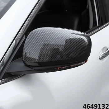 2gab Par Renault Kadjar Koleos Samsung QM6 2016 17 18 2019 Automašīnu Atpakaļskata Sānu durvis virpošanas Spoguļa Vāciņš melns rāmis, ABS Oglekļa