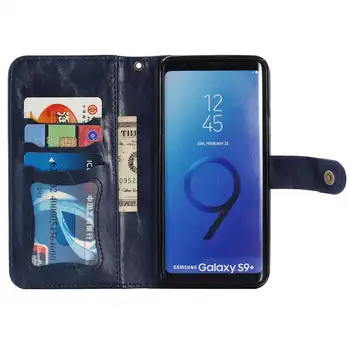 2in1 Magnētisko Case For Samsung Galaxy S10 S9 Plus Ādas NOŅEMAMS Pārsegs GADĪJUMĀ Vāciņu galaxy s10e s10+ s9+ Noņemams Seifa lieta