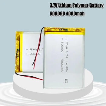 3.7 v 4000mAh 606090 atkārtoti Uzlādējams litija polimēru Akumulators GPS MP4 Kamera Power Bank Tablete Elektriskās Rotaļlietas PAD DVD Litija Polimēru Baterija