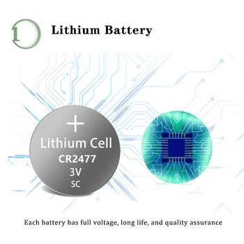 30pcs CR2477 3 V litija Bateriju DL2477 ECR2477 LM2477 KCR2477 Pogu Monēta Šūnu akumulatoru Skatīties Auto Tālvadības Atslēga