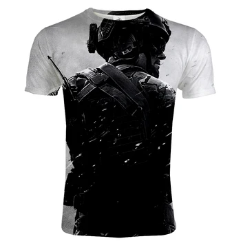 3D Drukāts T-krekls Jaunu Call of Duty Modern Karš vīriešu modes spēles stilu, ielu modes vīriešu Hip Phop T-krekls Cod Atpūtas telpa