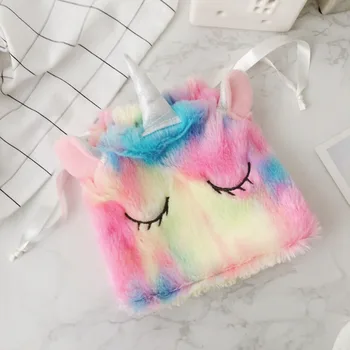 4gab/set Fantastisku varavīksnes plīša unicorn rotaļlietas saldējums krāsains unicorn horn puse galvas guļ acu maska rotaļlietas