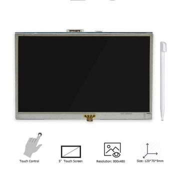 5 Collu LCD HDMI Touch Sn Aveņu Pi 3 ekrāns LCD HDMI Monitora 800x480 Banānu Aveņu Pi Pi 3 / 2 Modelis B / B+