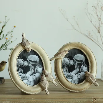 6 Collu Sveķu Foto Rāmis Radošo Retro Amerikāņu Valsts 3D Putnu Attēlu Sertifikātu Kāzu Galda Dekorēšana Dekoratīvi Rāmji