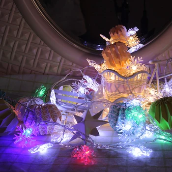 6M 10M LED Sniegpārslas Stīgu Gaismas Ziemassvētku Vainags Pasaku Aizkaru Gaismas Iekštelpu/Āra Jauno Gadu Kāzu Dekorēšana