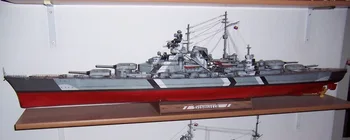 90cm II Pasaules Kara Vācija Bismarck GPM182 Pilnīgu Ver Papīra Paraugs DIY laivu, kuģu papīra puzzle modeli, rotaļlietas bērniem, roku darbs