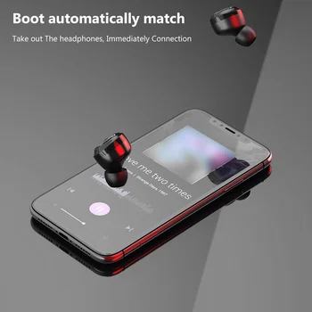 A6 TWS Mini Bluetooth Bezvadu 5.0 HiFi Stereo Austiņas ar Digitālo Maksas Kaste