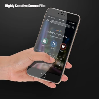 AIYOPEEN HD Full Screen Protector For iPhone 8 7 6 6S plus Stikla Ekrāna Aizsargs, Mīksts Malas Rūdīts Stikls iPhone X