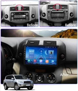 Android 9.0 DSP Auto Smart Radio Atskaņotājs Toyota Rav4 2007. līdz 2011. gadam Navigācijas Bluetooth IPS Ekrāns Atbalsta Carplay 2 din DVD Nr.