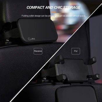 Auto Aizmugurējais Sēdeklis Tālruņa turētājs 360 Rotācijas atbalsts planšetdatoru ipad samsung, huawei auto mount mobilo tālruni, statīva turētājs, auto turētājs
