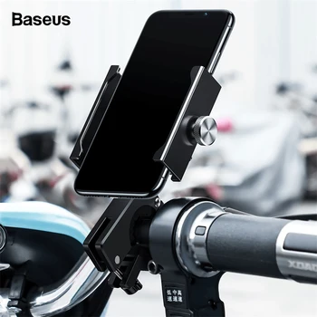 Baseus Motociklu, Velosipēdu Tālruņa Turētājs iPhone Samsung Velosipēdu, Mobilo Tālruni Stāvēt Stūres Klipu Moto Mount Bracket Velosipēdu Turētājs