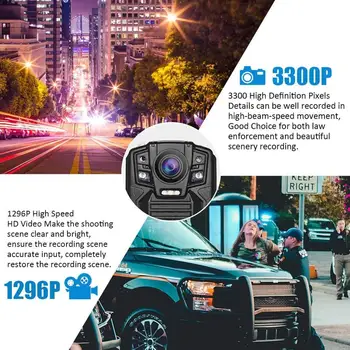 BOBLOV HD66-02 1290P Ķermeņa, Nēsā Kamera Policijas cam 32GB/64GB Drošības IS Infrasarkano Objektīvs mini Valkājamas ķermeņa cam gizli kamera