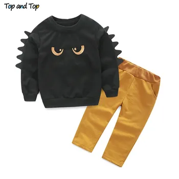 Bērnu Apģērbu Komplektus ar garām Piedurknēm T-Krekls + Bikses, Rudens Pavasara Bērnu Sporta Uzvalks, Zēnu Drēbes Bezmaksas Piegāde