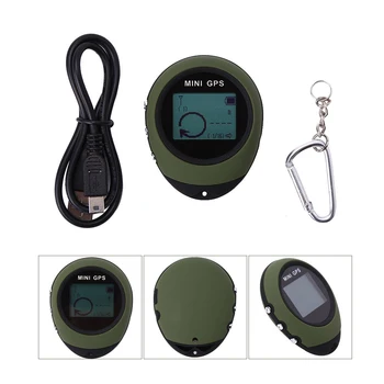 Ceļojumu USB Uzlādējams Mini GPS Navigācijas Locator Āra Pārgājienu GPS Uztvērēju, Elektronisko Kompasu Anti-Zaudēja Rokas Meklētājs