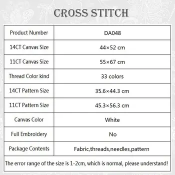 Cross Stitch Komplekti Ir ar Skatu Ērglis Apdrukāta Auduma 14CT 11CT Ķīnas krustdūrienā Gleznu Izšūšana Rokdarbi Mājas Dekoru