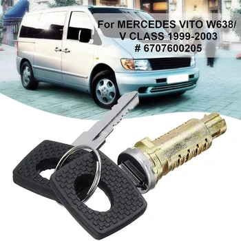 Durvju slēdzenes, Cilindra Stobrs ar 2 Atslēgas Mercedes Vito W638 V Klase 1999. - 2003. Gadā 6707600205 Auto Daļas
