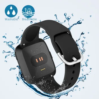 EiEuuk Mīksta Silikona Aproce Ūdensizturīgs Watchband Sporta Band Siksnu Nomaiņa Fitbit Versa 2/Versa Lite
